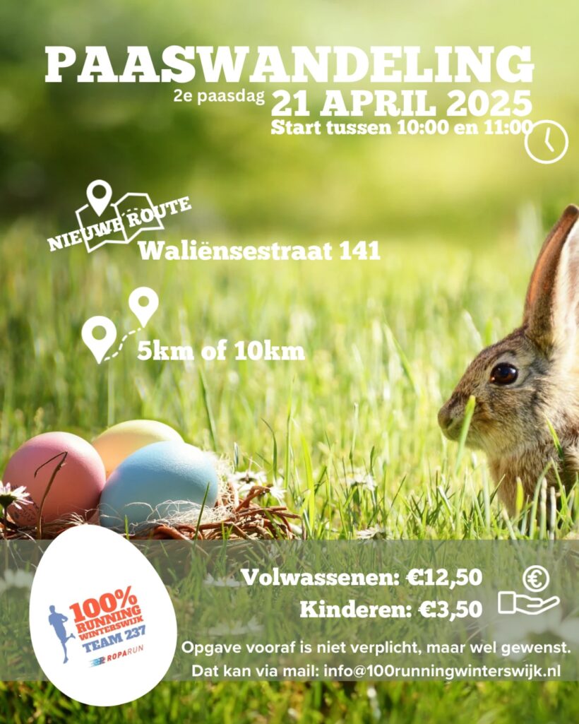 Paaswandeling wederom geslaagd